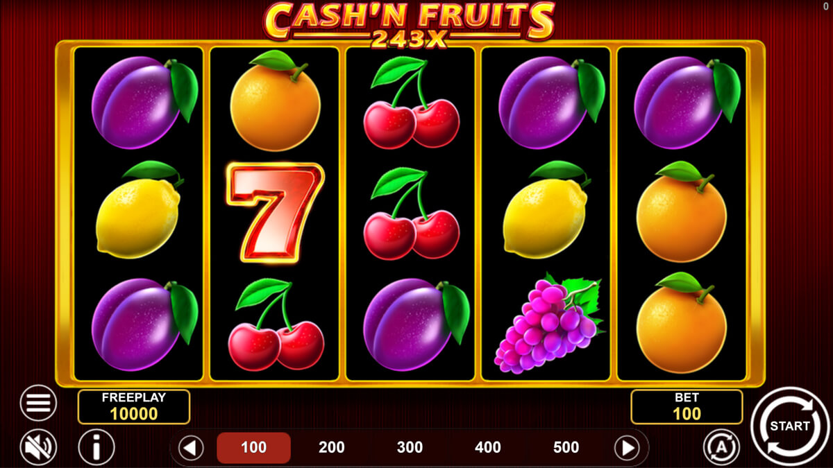 Cash'n Fruits 243 X Base Play