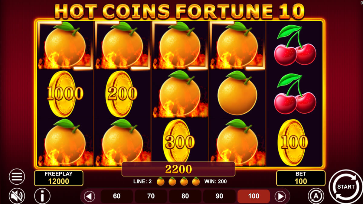 Hot Coins Fortune 10 Win