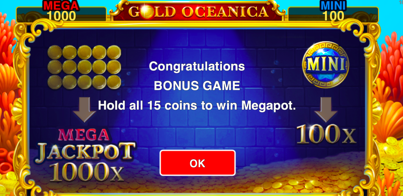 Gold Oceanica Hold and Win