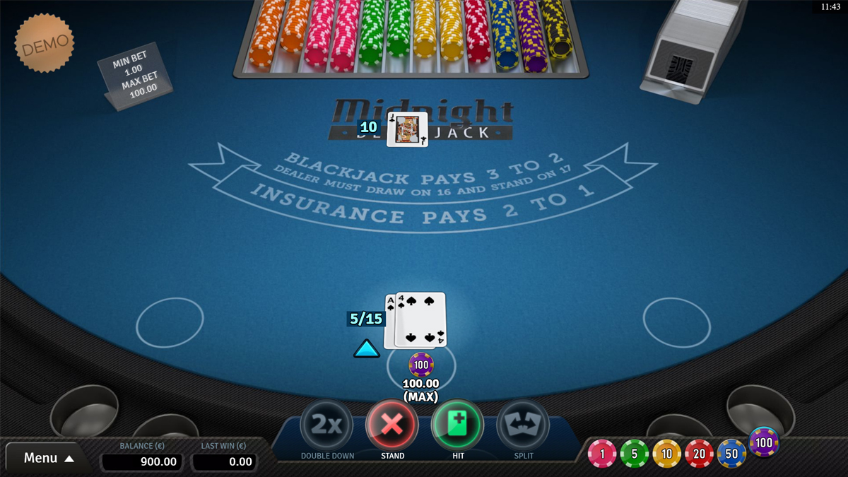 Midnight Blackjack Base Play