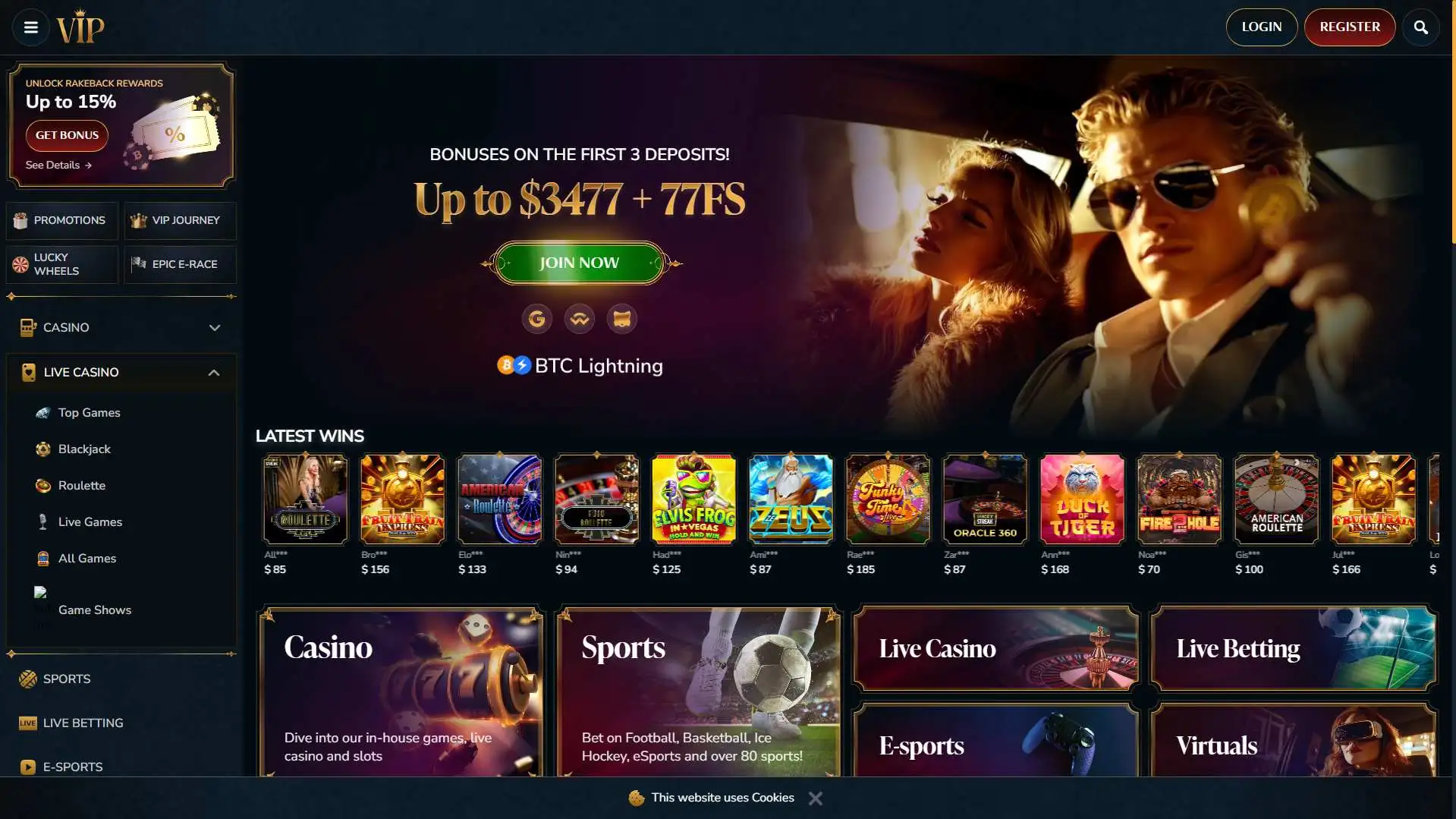 VIP Casino Homepage