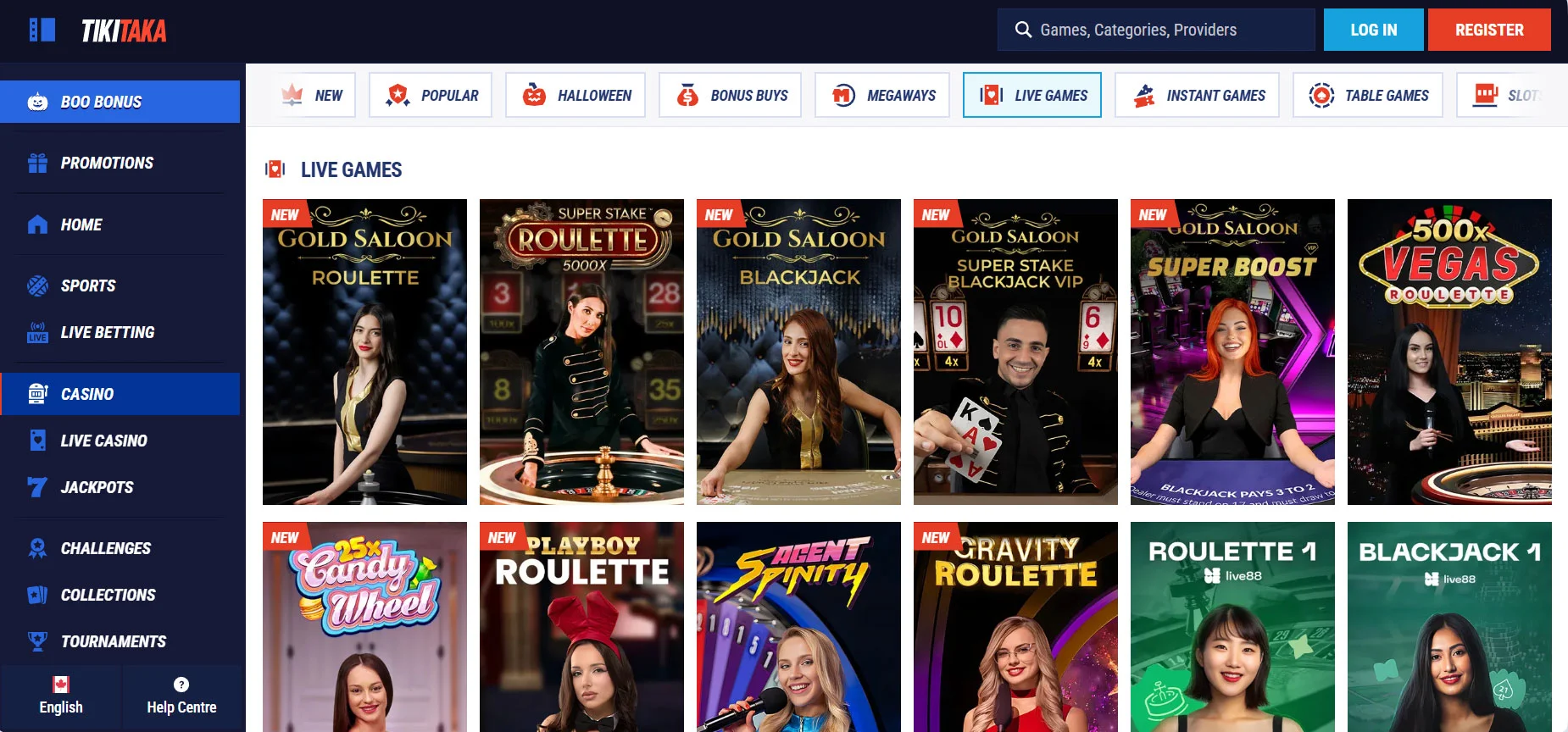 TikiTaka Casino Live Casino