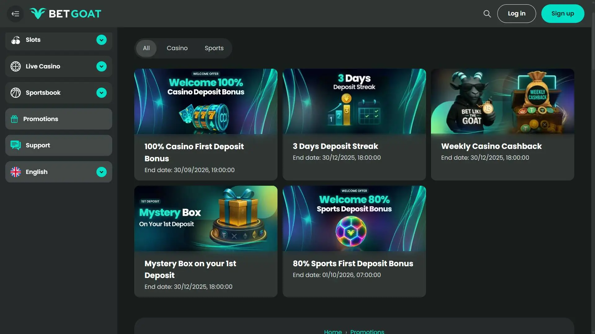BetGoat Casino Promotions