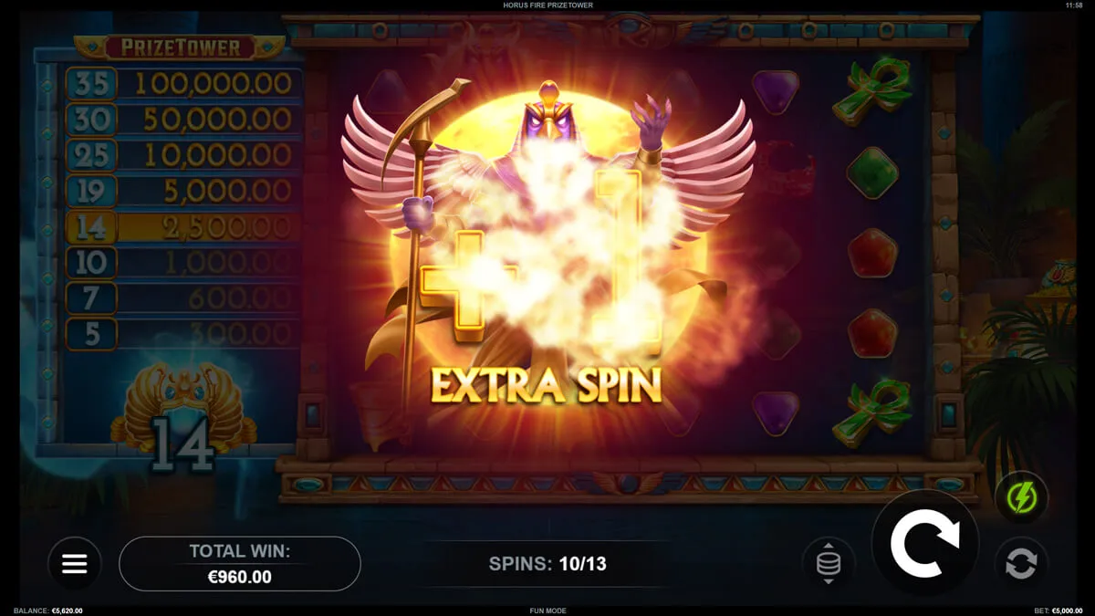 Horus Fire PrizeTower Exta Spin