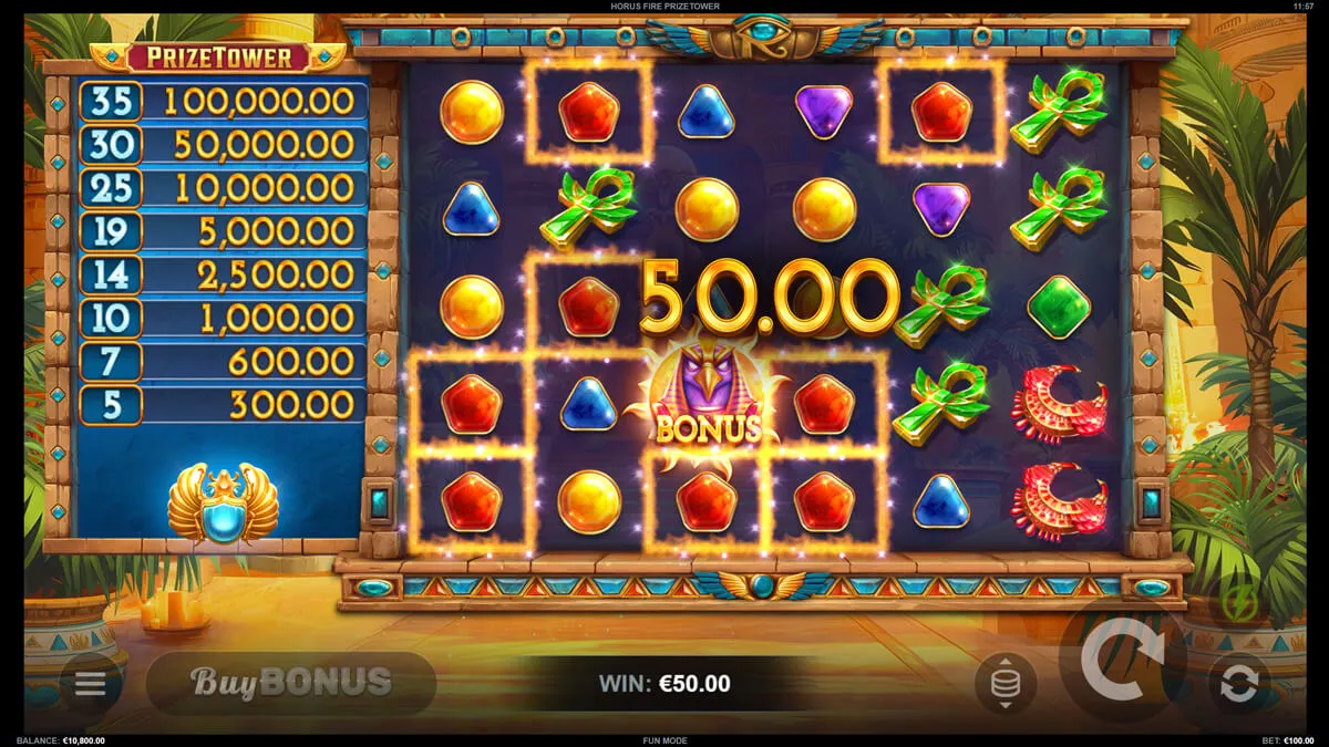 Horus Fire PrizeTower Win