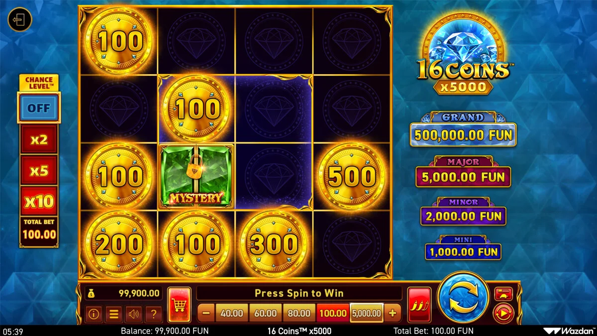 16 Coins™ x5000 Base Play