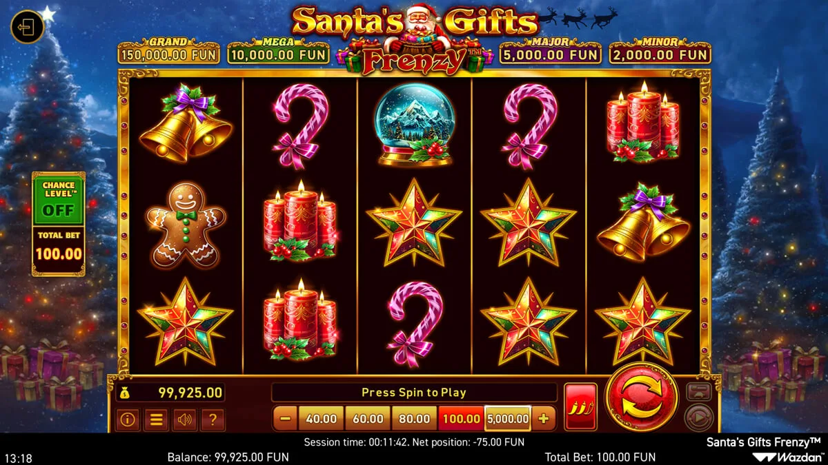 Santa's Gifts Frenzy Base Play