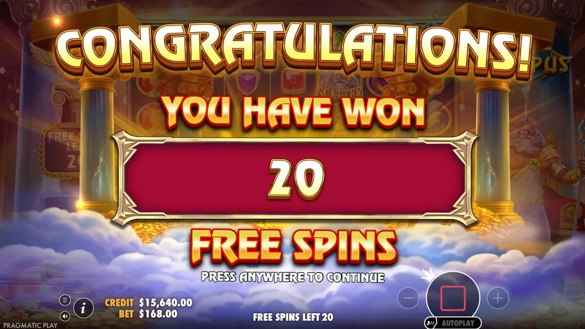 Fortune of Olympus Free Spins