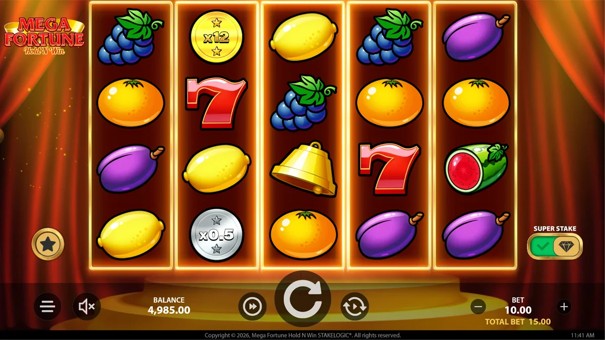 Mega Fortune Hold ‘N’ Win Base Play