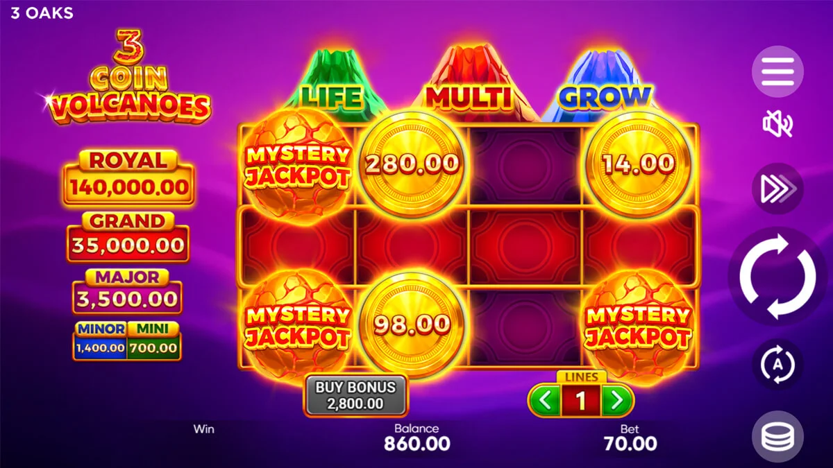 3 Coin Volcanoes Base Play