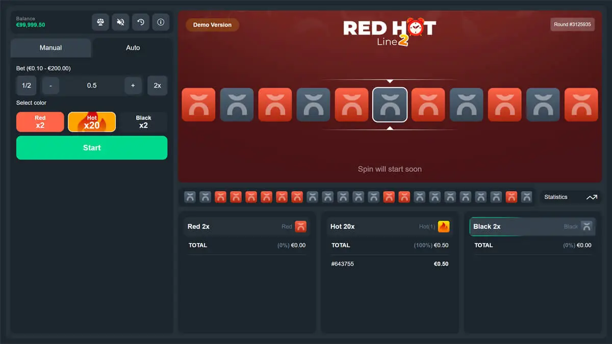 Red Hot Line 2 Base Play