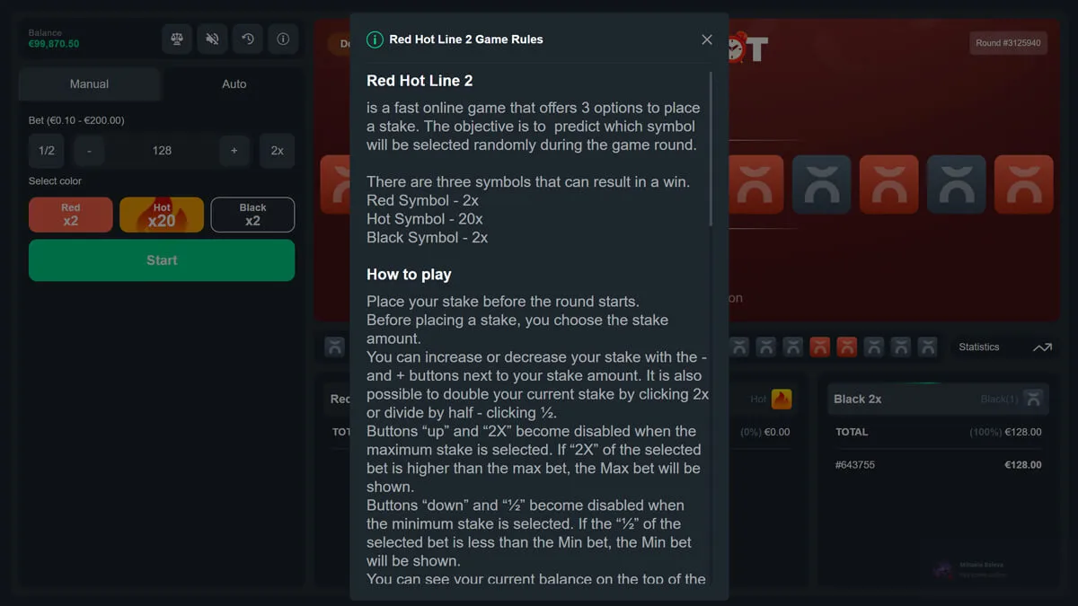 Red Hot Line 2 Rules