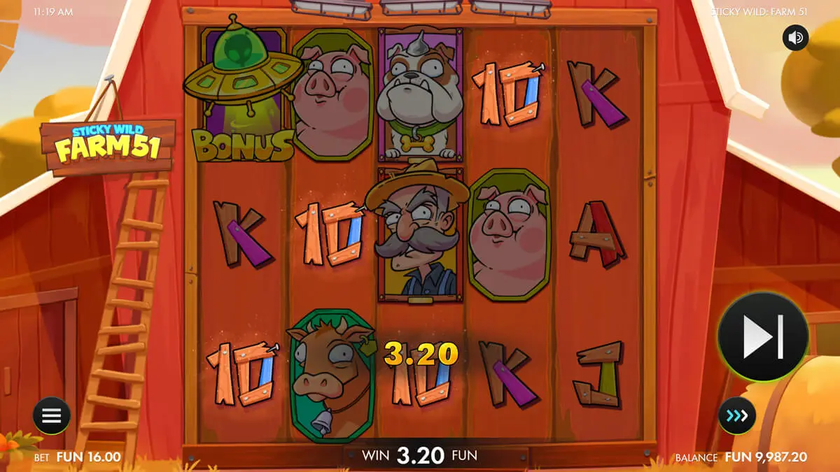 Sticky Wild Farm 51 Win