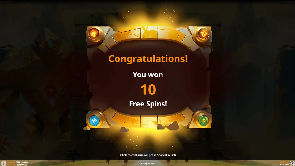 Temple of Eternal Titans Free Spins